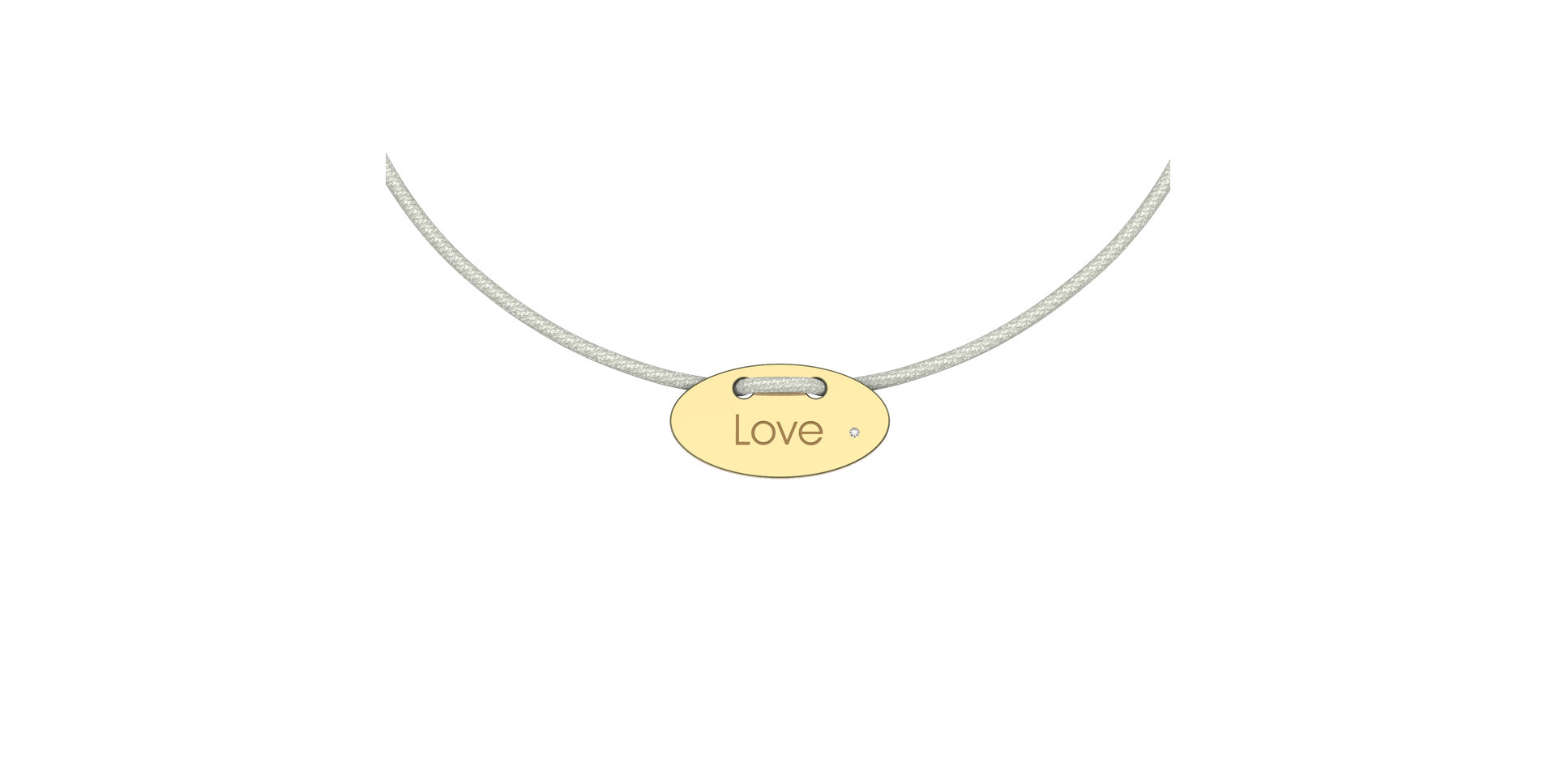 Diamantový náramek se šňůrkou Stamp