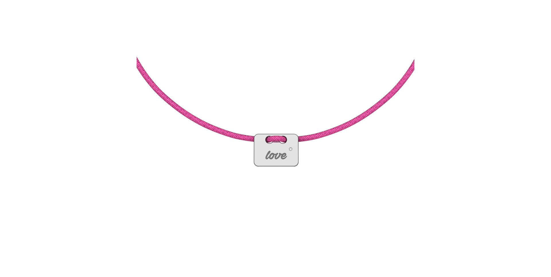 Diamantový náramek se šňůrkou Military Stamp Love