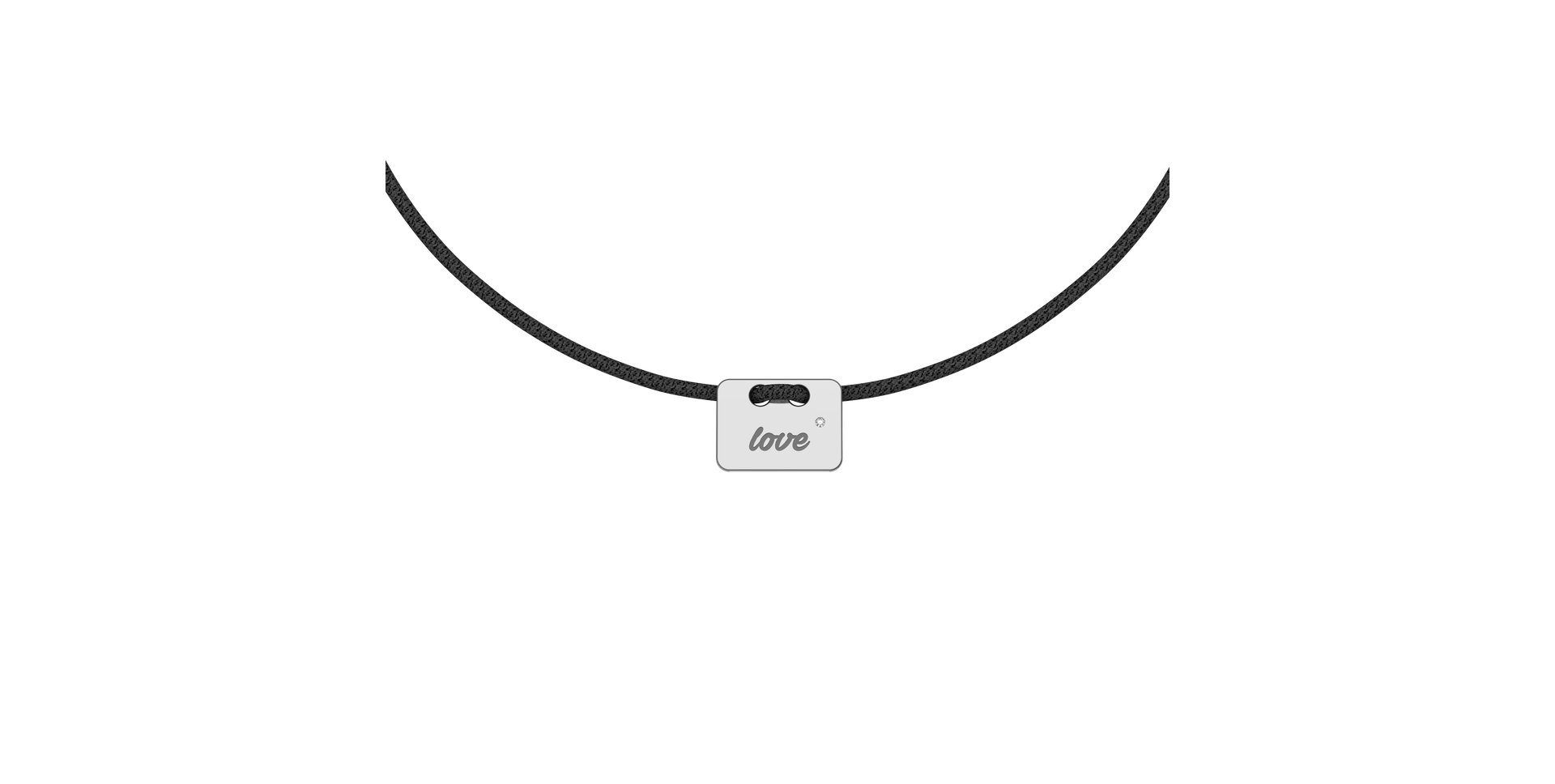 Diamantový náramek se šňůrkou Military Stamp Love