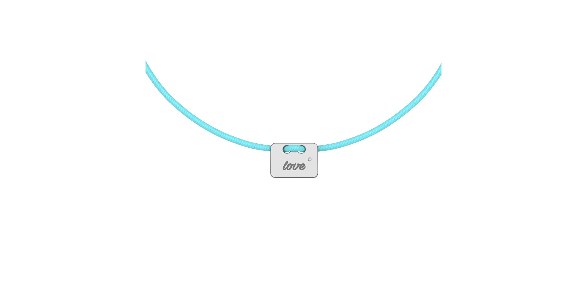 Diamantový náramek se šňůrkou Military Stamp Love