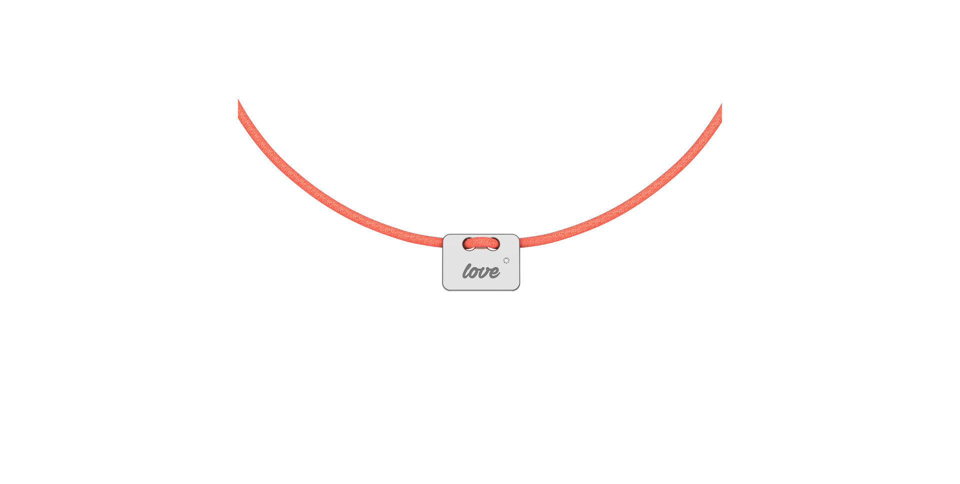 Diamantový náramek se šňůrkou Military Stamp Love