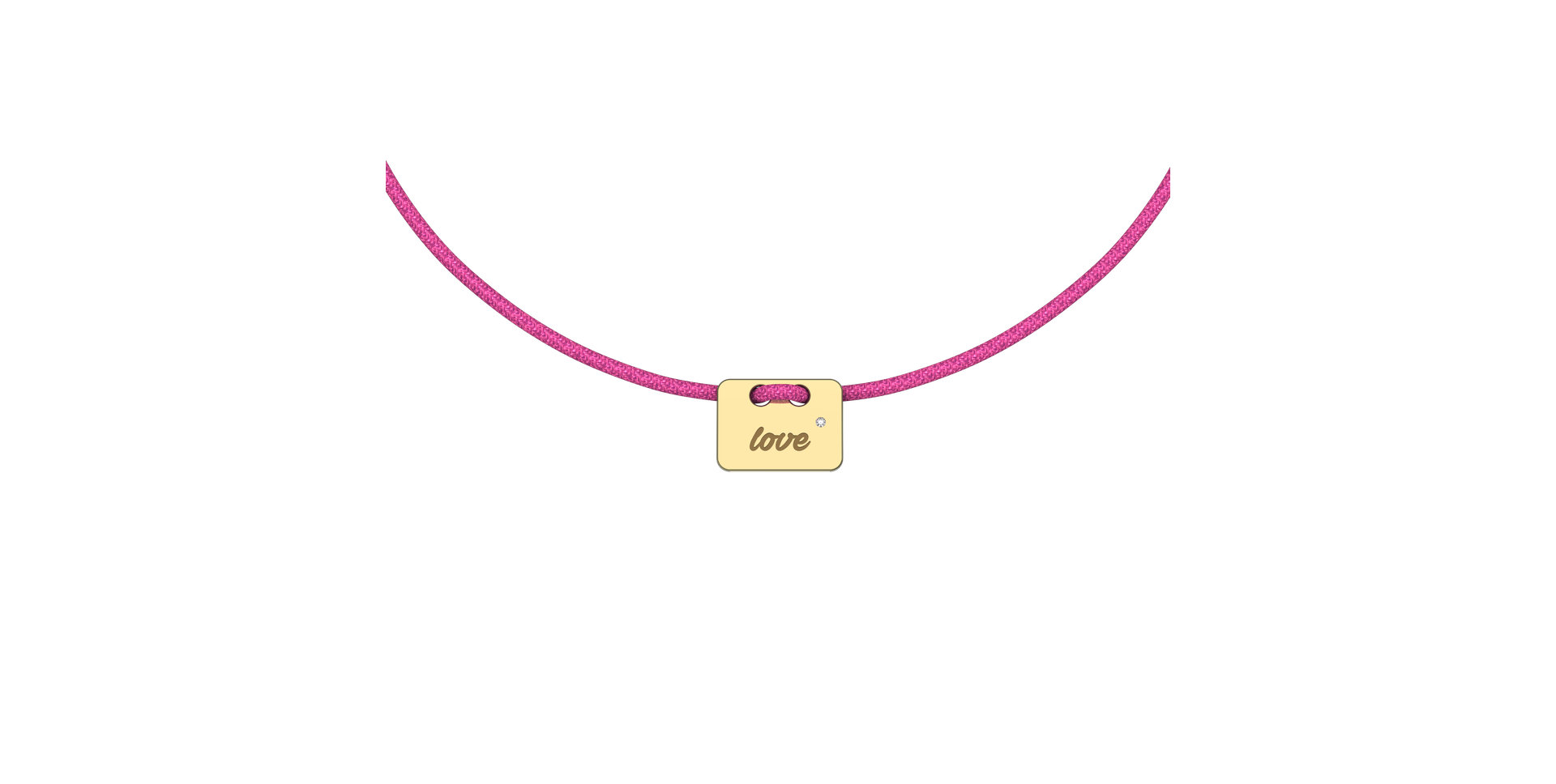 Diamantový náramek se šňůrkou Military Stamp Love