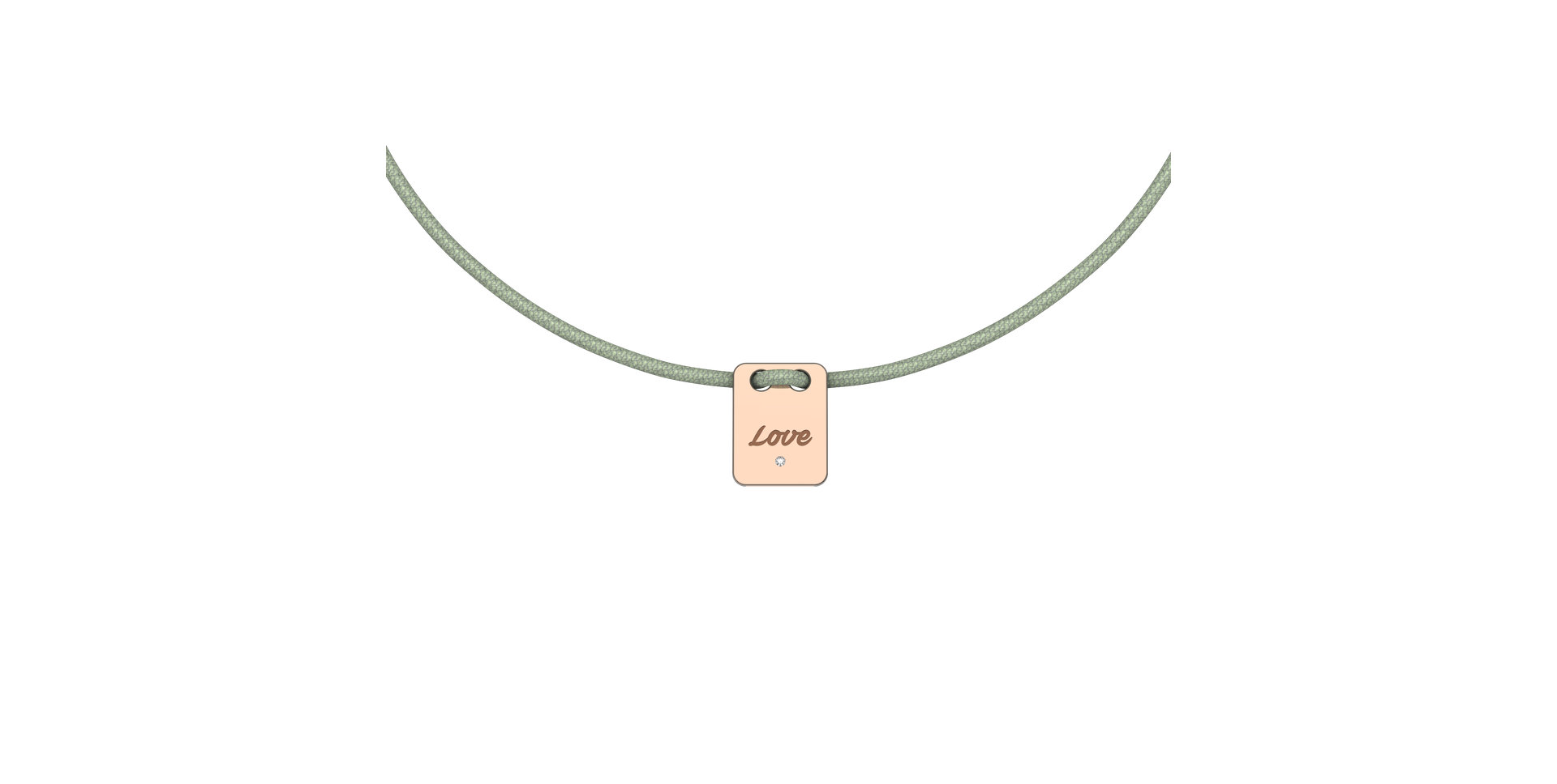 Diamantový náramek se šňůrkou Mini Stamp Love