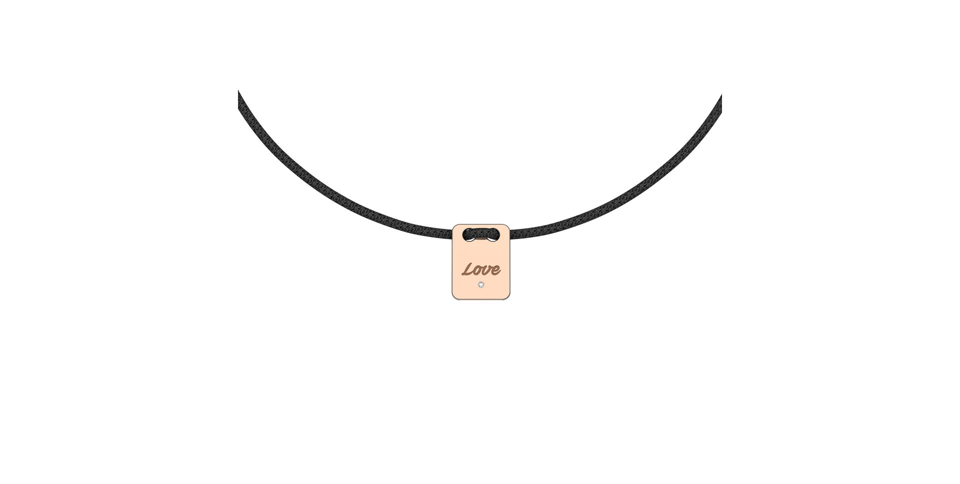 Diamantový náramek se šňůrkou Mini Stamp Love