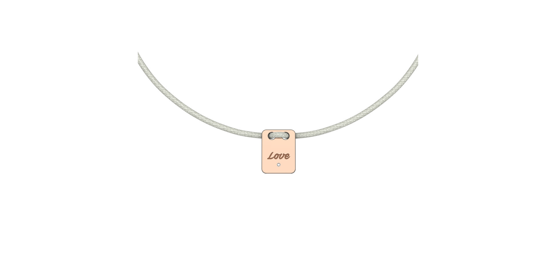 Diamantový náramek se šňůrkou Mini Stamp Love