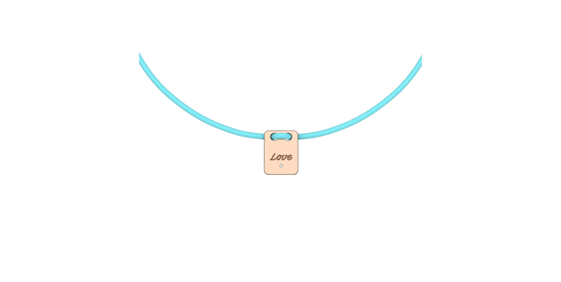 Diamantový náramek se šňůrkou Mini Stamp Love