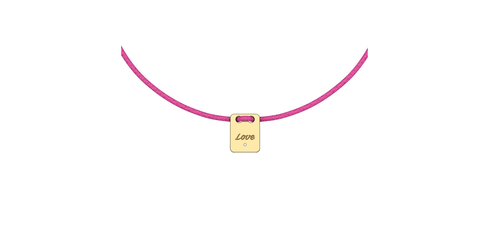 Diamantový náramek se šňůrkou Mini Stamp Love