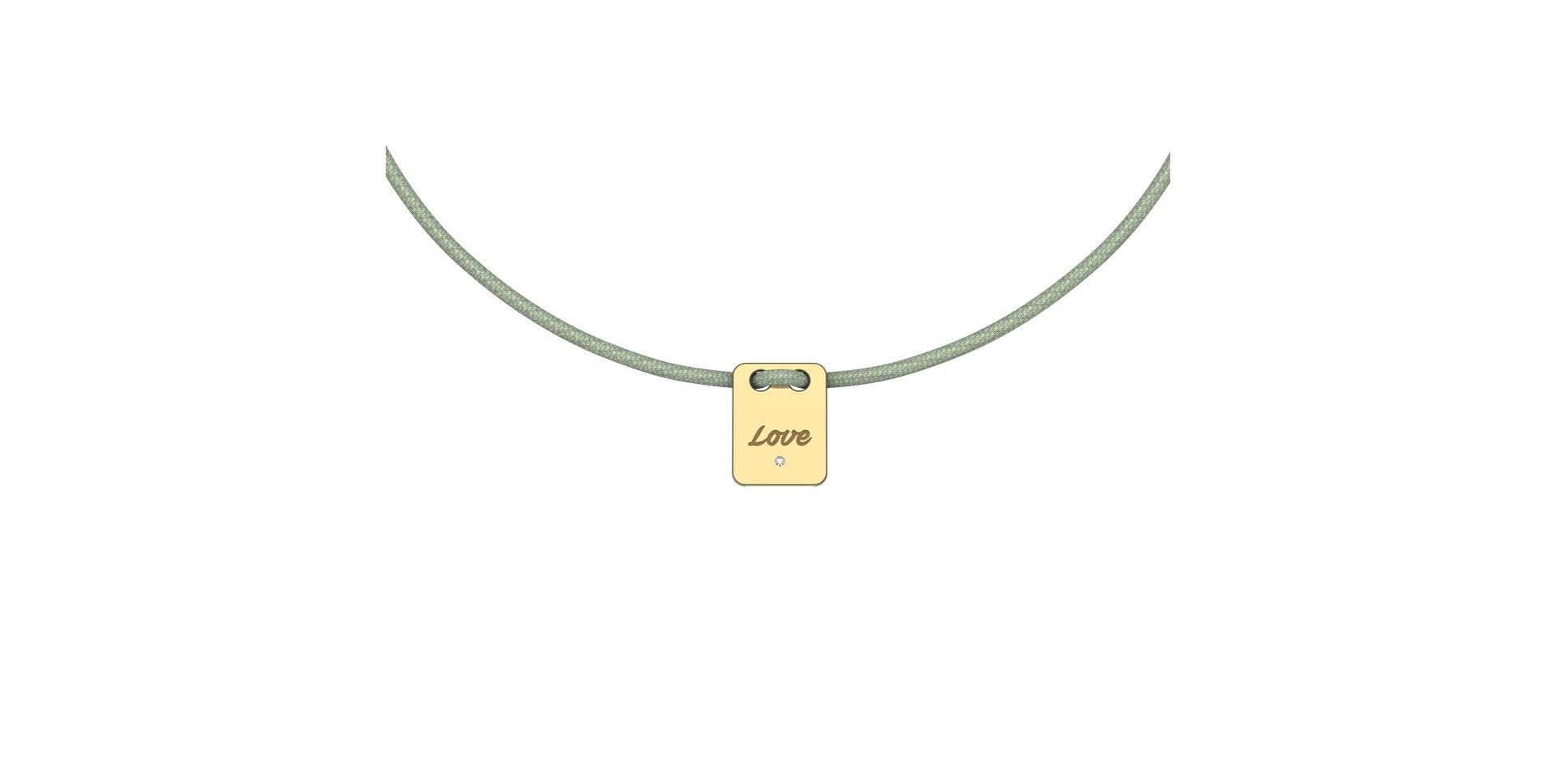 Diamantový náramek se šňůrkou Mini Stamp Love