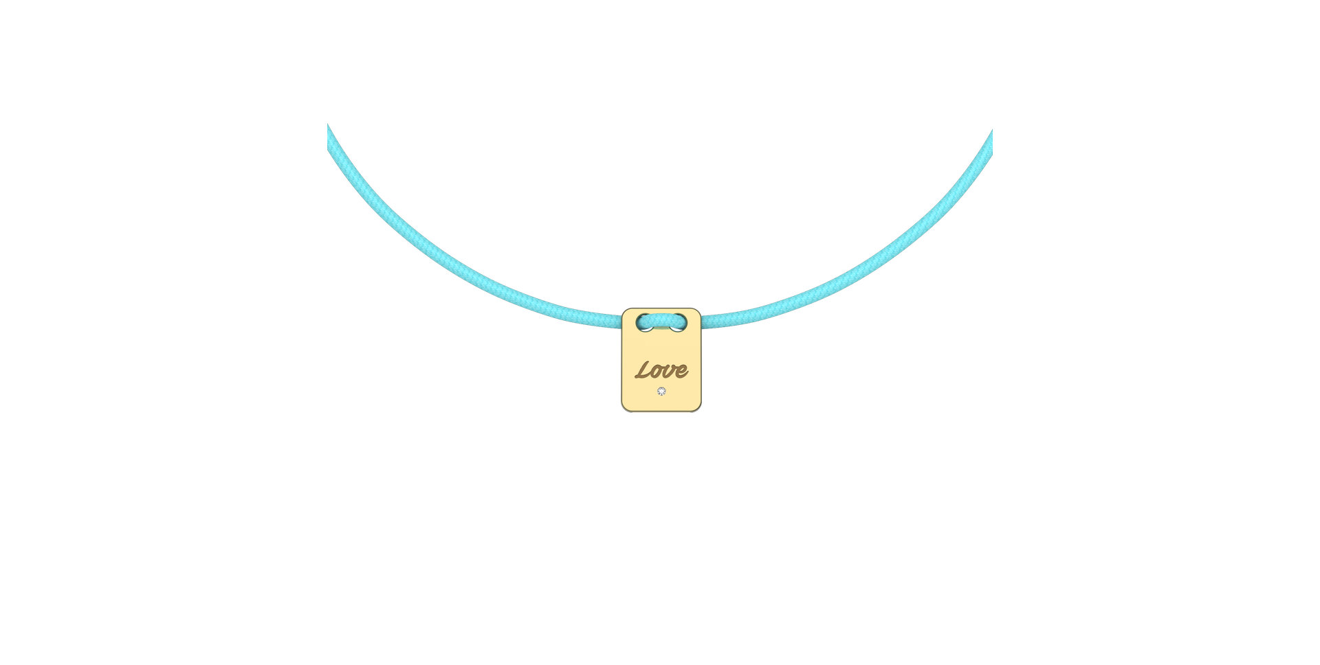 Diamantový náramek se šňůrkou Mini Stamp Love