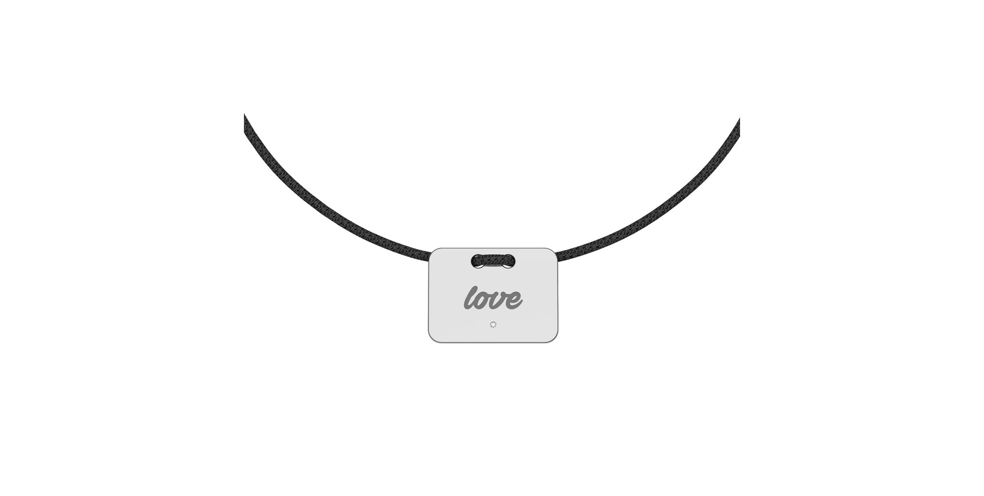 Diamantový náramek se šňůrkou Military Stamp Love