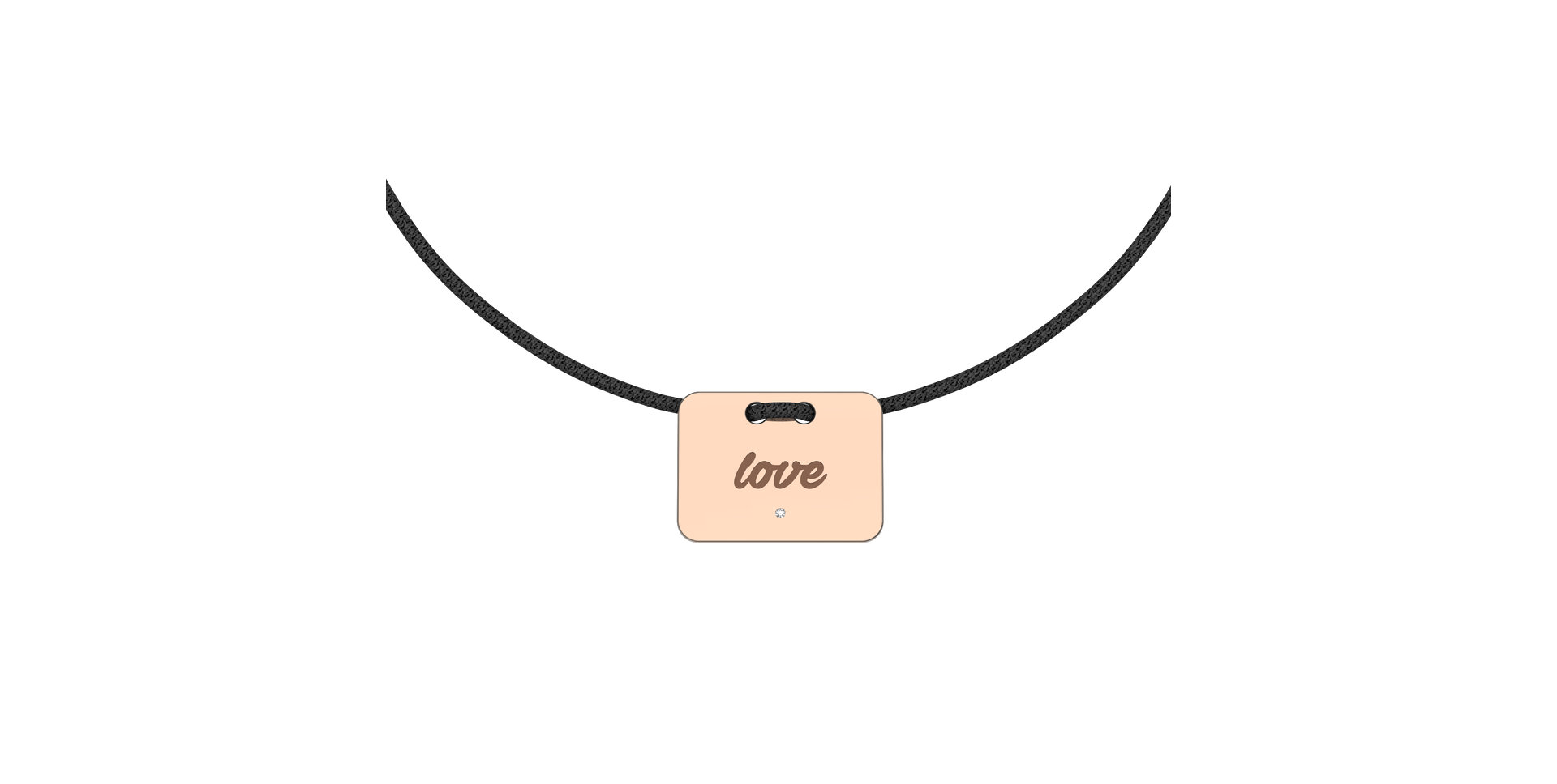 Diamantový náramek se šňůrkou Military Stamp Love