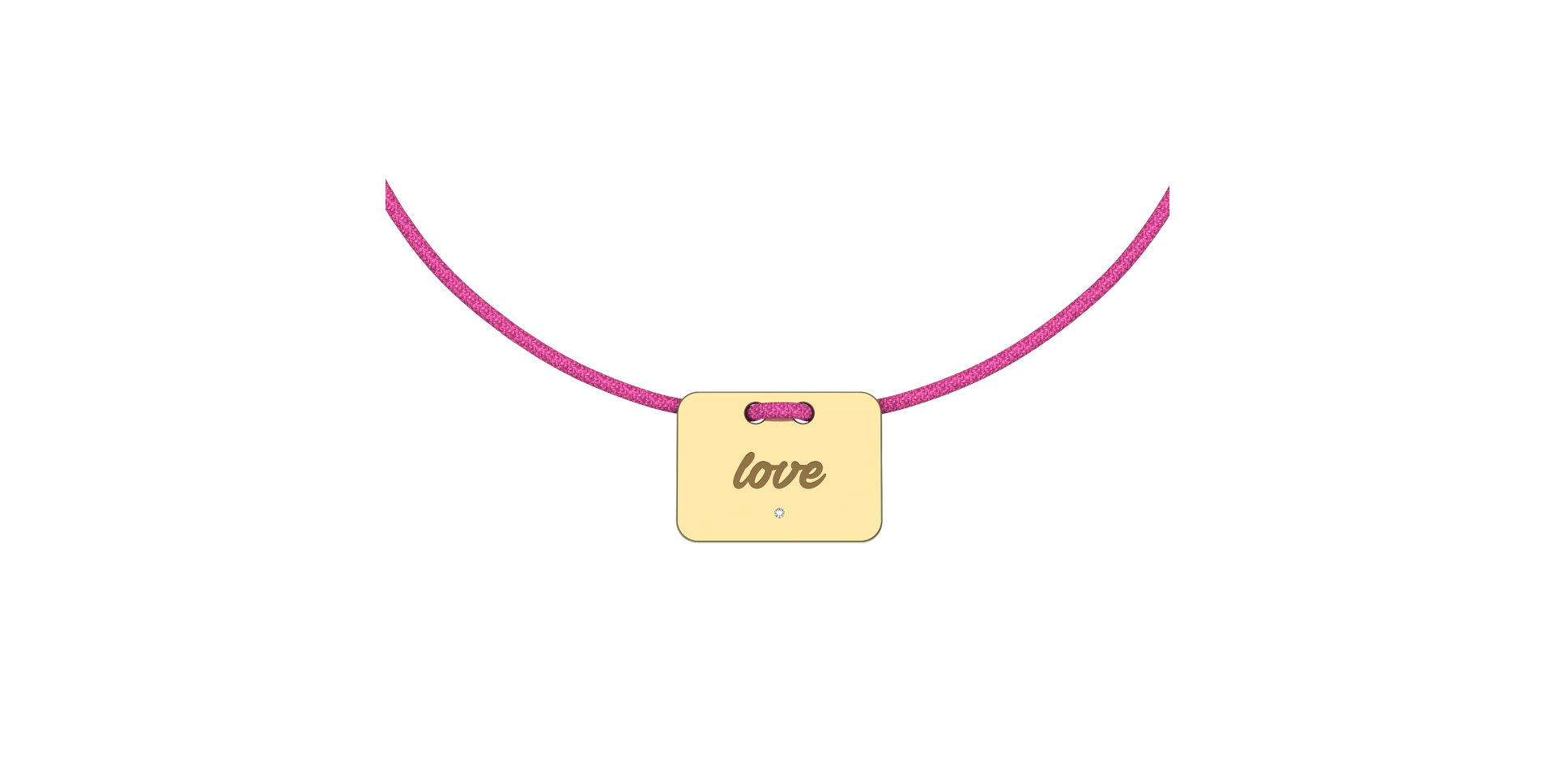 Diamantový náramek se šňůrkou Military Stamp Love