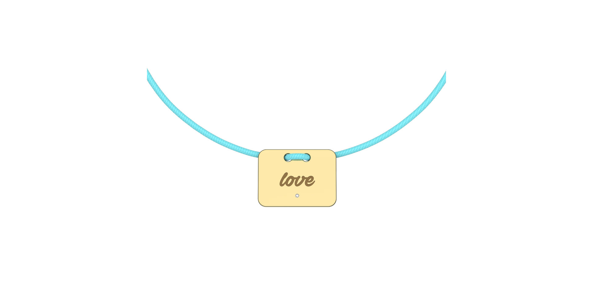 Diamantový náramek se šňůrkou Military Stamp Love