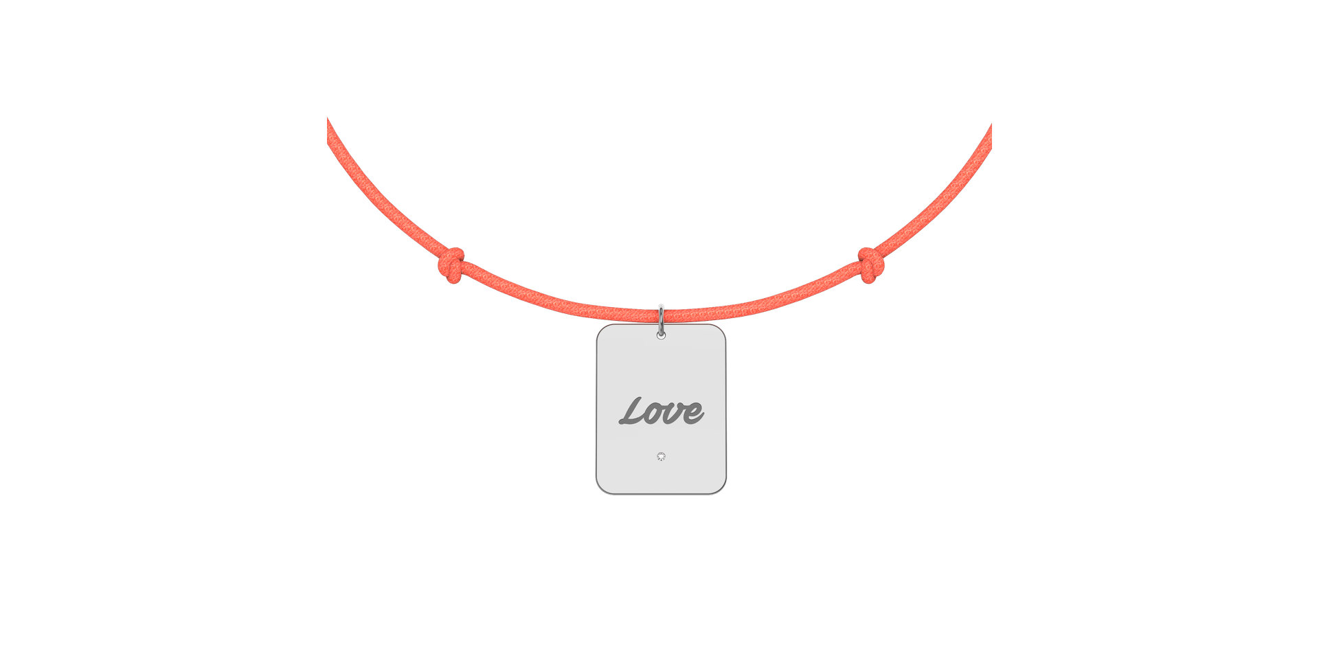 Diamantový náramek se šňůrkou Stamp Love