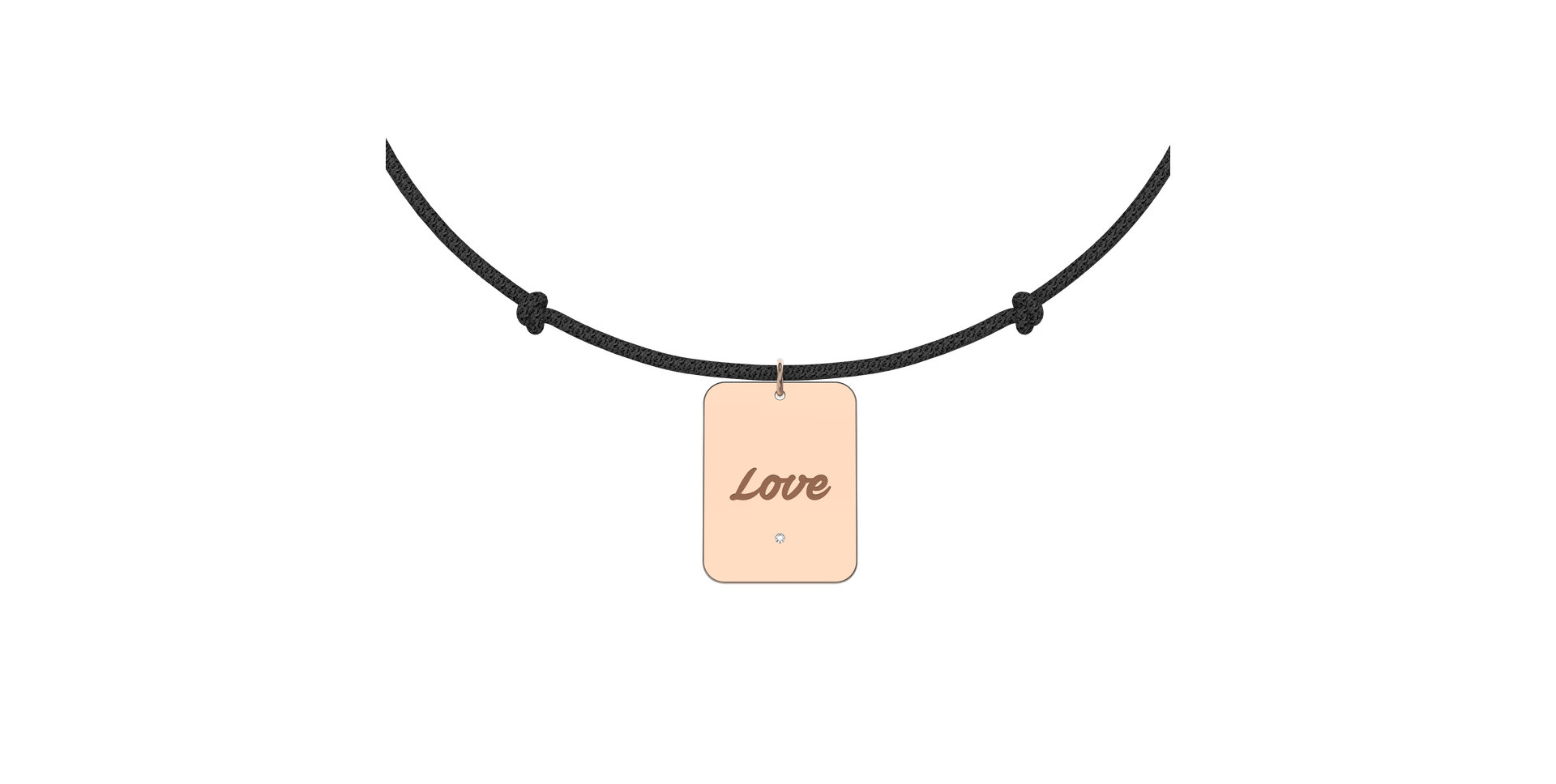 Diamantový náramek se šňůrkou Stamp Love