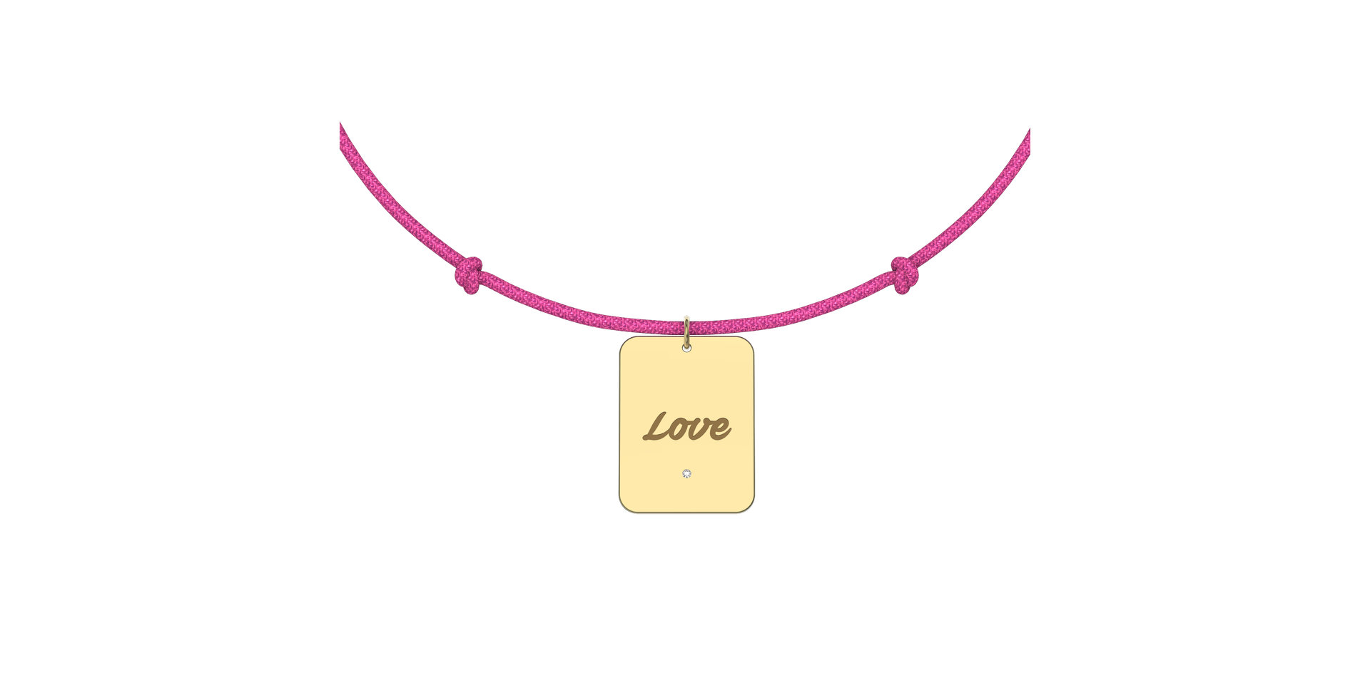 Diamantový náramek se šňůrkou Stamp Love