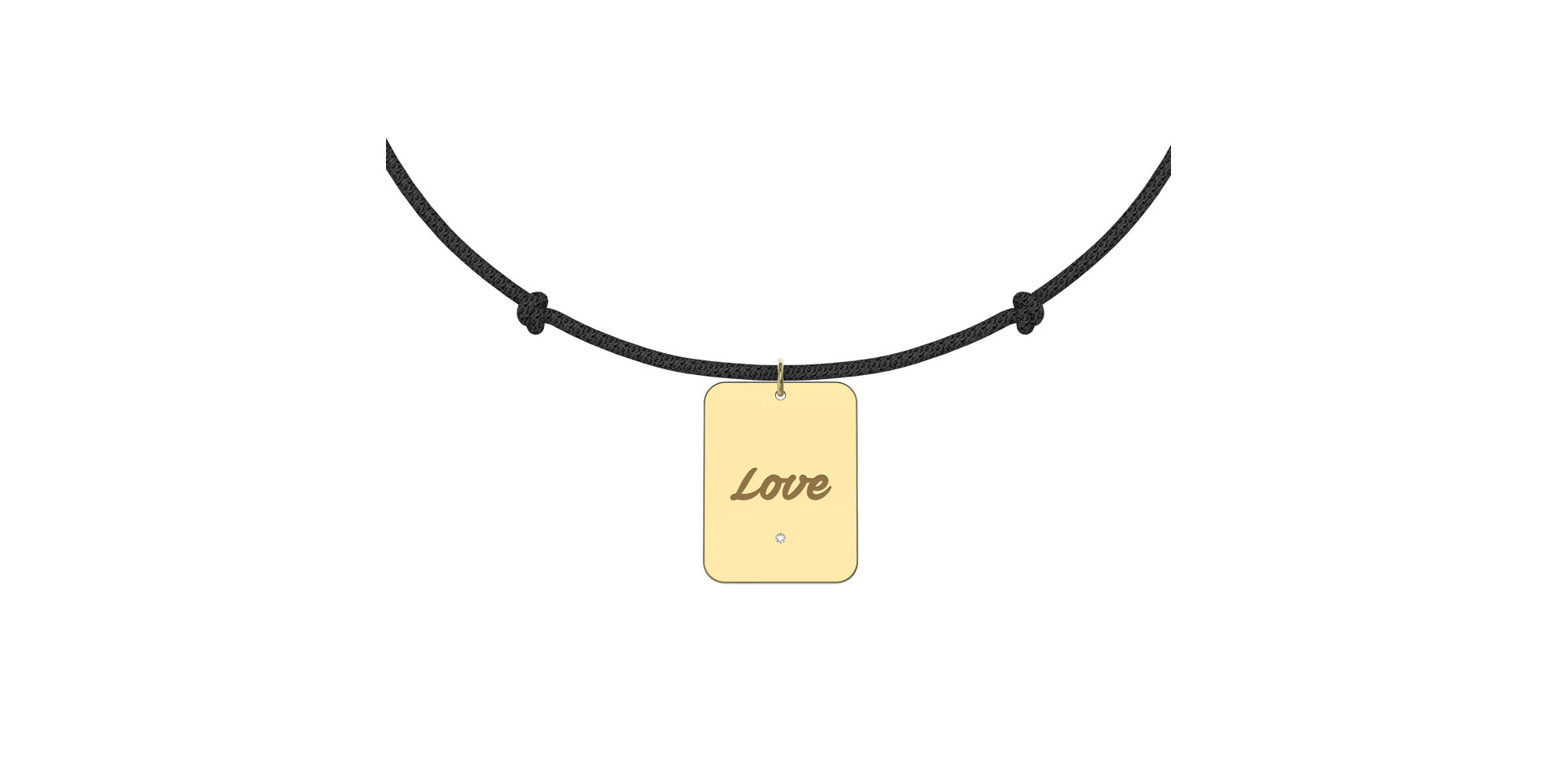 Diamantový náramek se šňůrkou Stamp Love