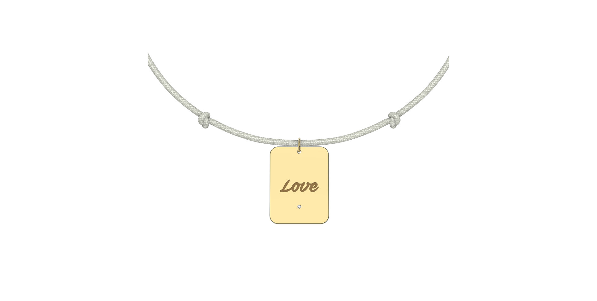 Diamantový náramek se šňůrkou Stamp Love