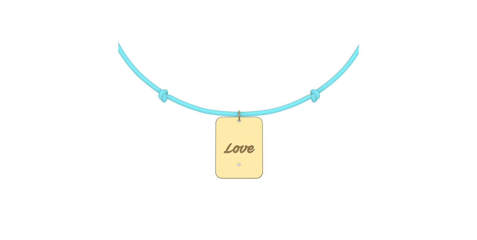 Diamantový náramek se šňůrkou Stamp Love