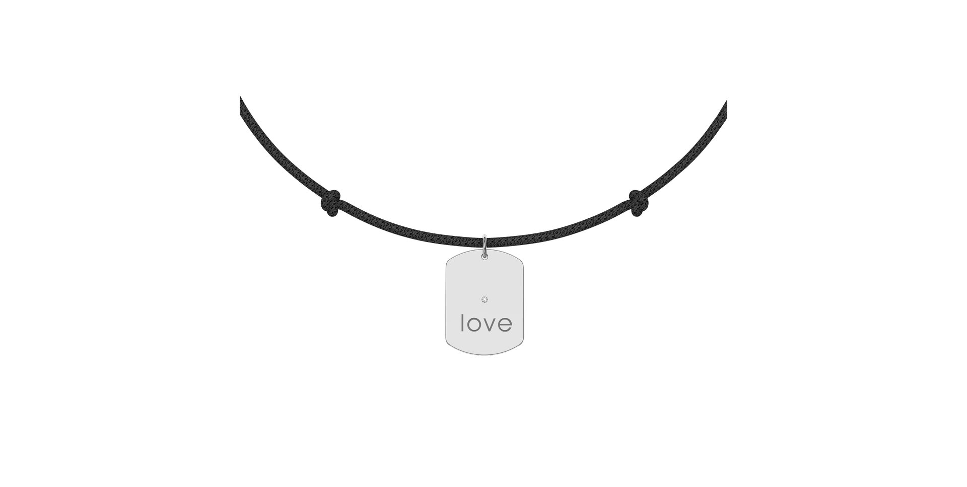 Diamantový náramek se šňůrkou Military Stamp