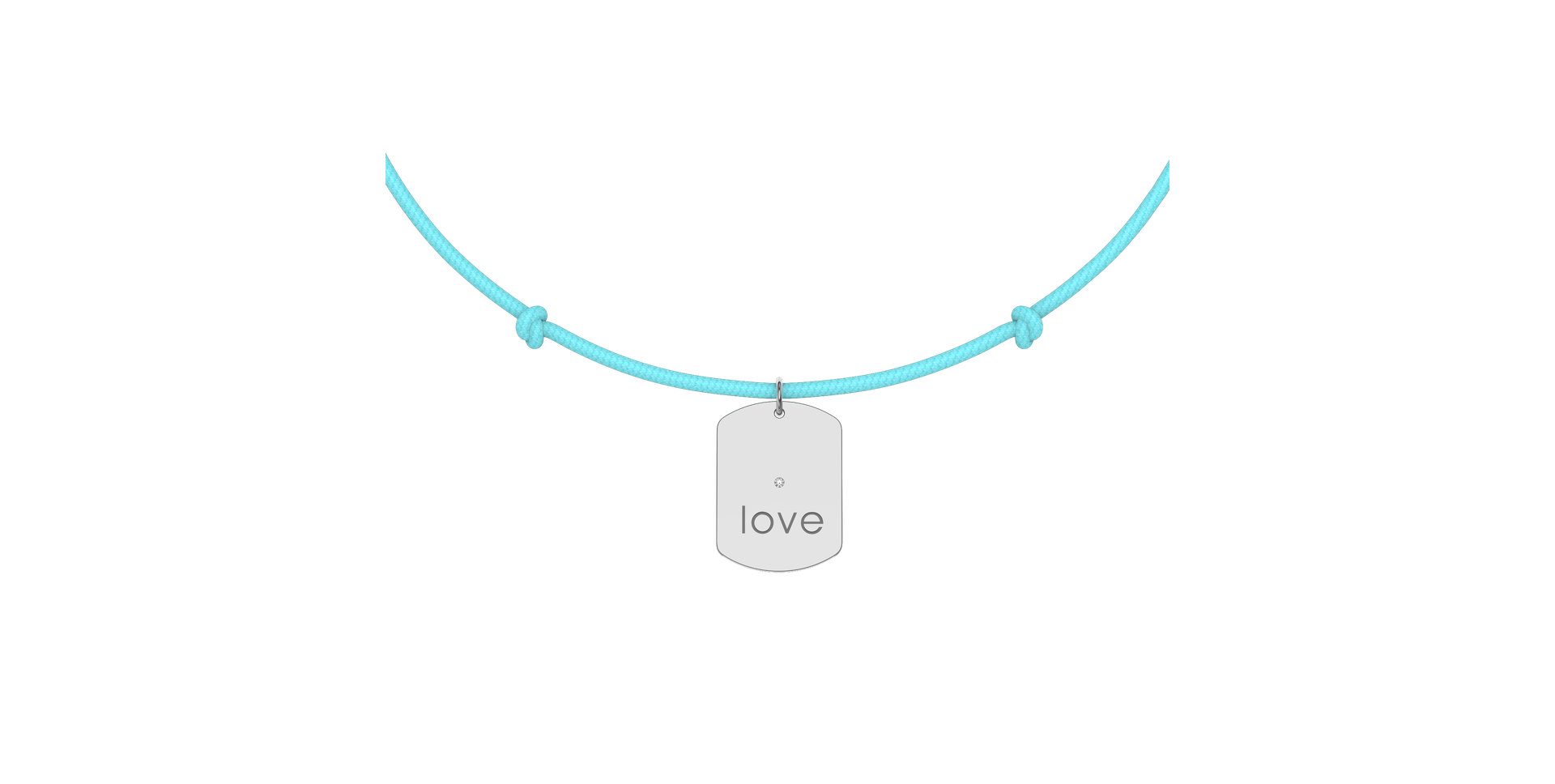 Diamantový náramek se šňůrkou Military Stamp