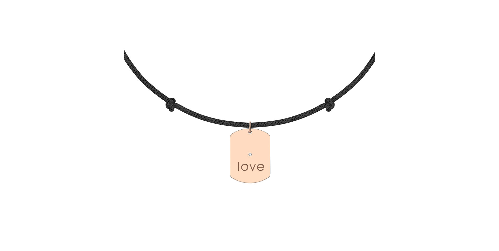 Diamantový náramek se šňůrkou Military Stamp