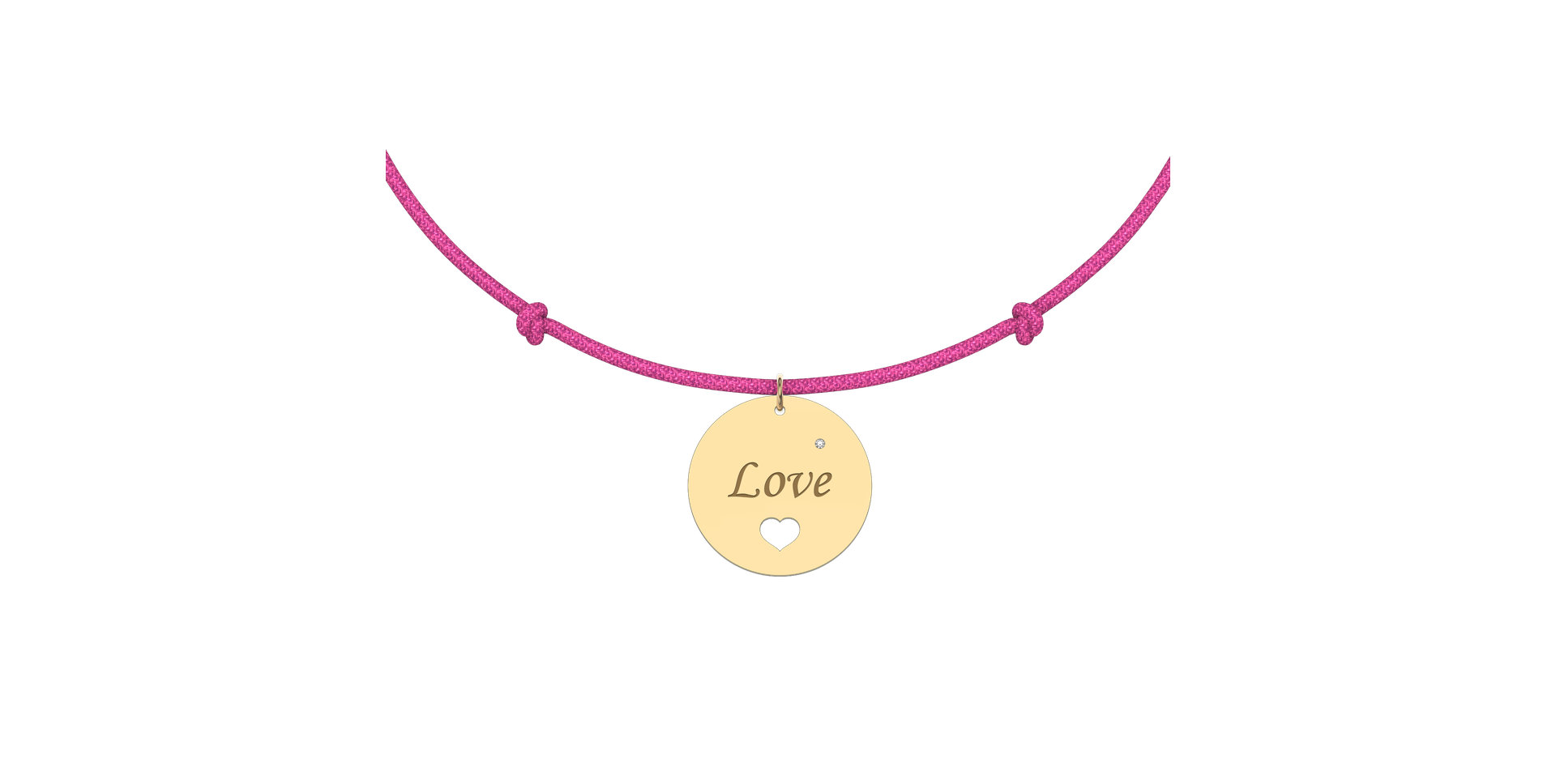 Diamantový náramek se šňůrkou Love Magical