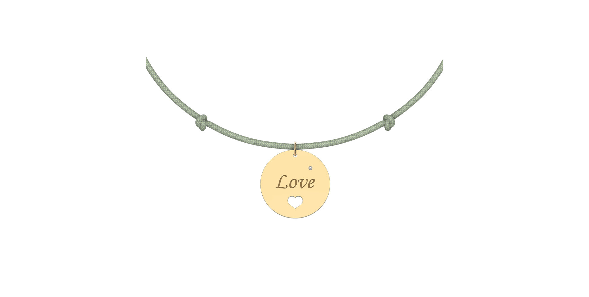 Diamantový náramek se šňůrkou Love Magical