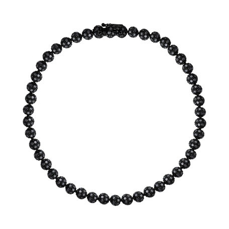 Náramek s černými diamanty Dark Temptation