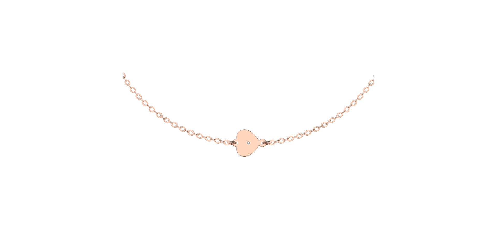 Náramek s diamantem Diamond Heart