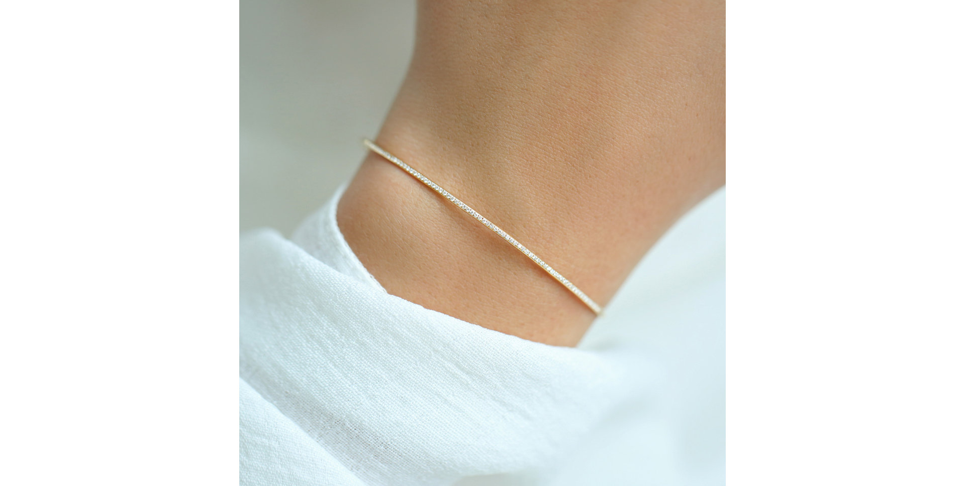 Náramek s černými diamanty Brilliant Line