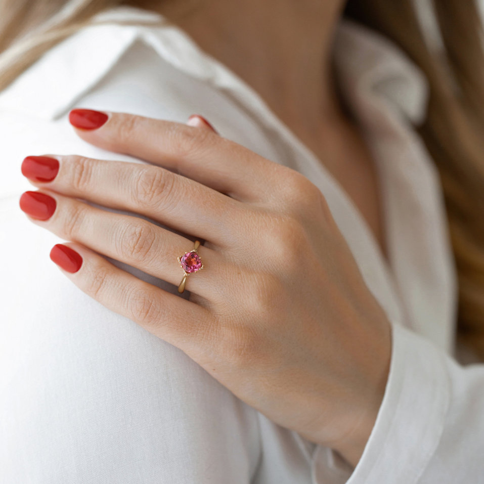 Prsten s turmalínem a diamanty Rosie