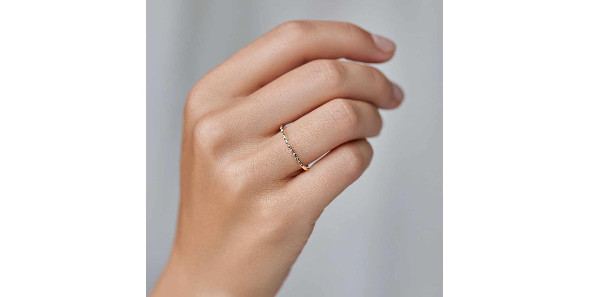 Prsten s hnědými diamanty Shiny Line