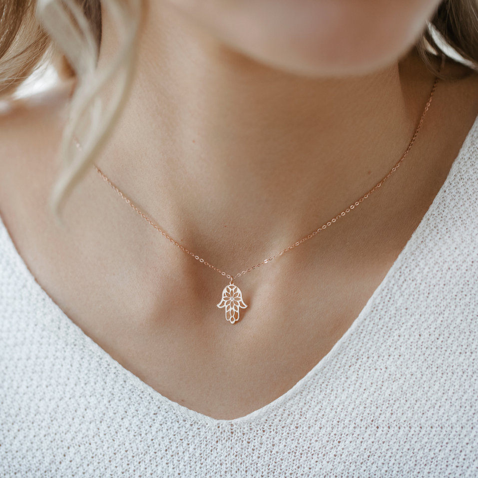 Náhrdelník s diamantem Fatima Flower