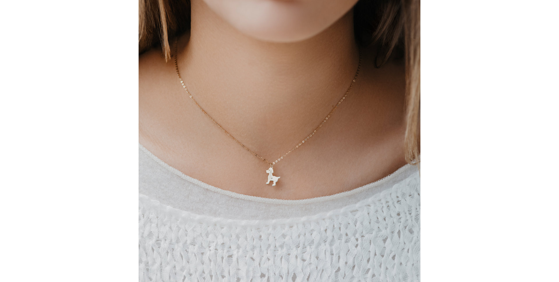 Náhrdelník s diamantem Puppy