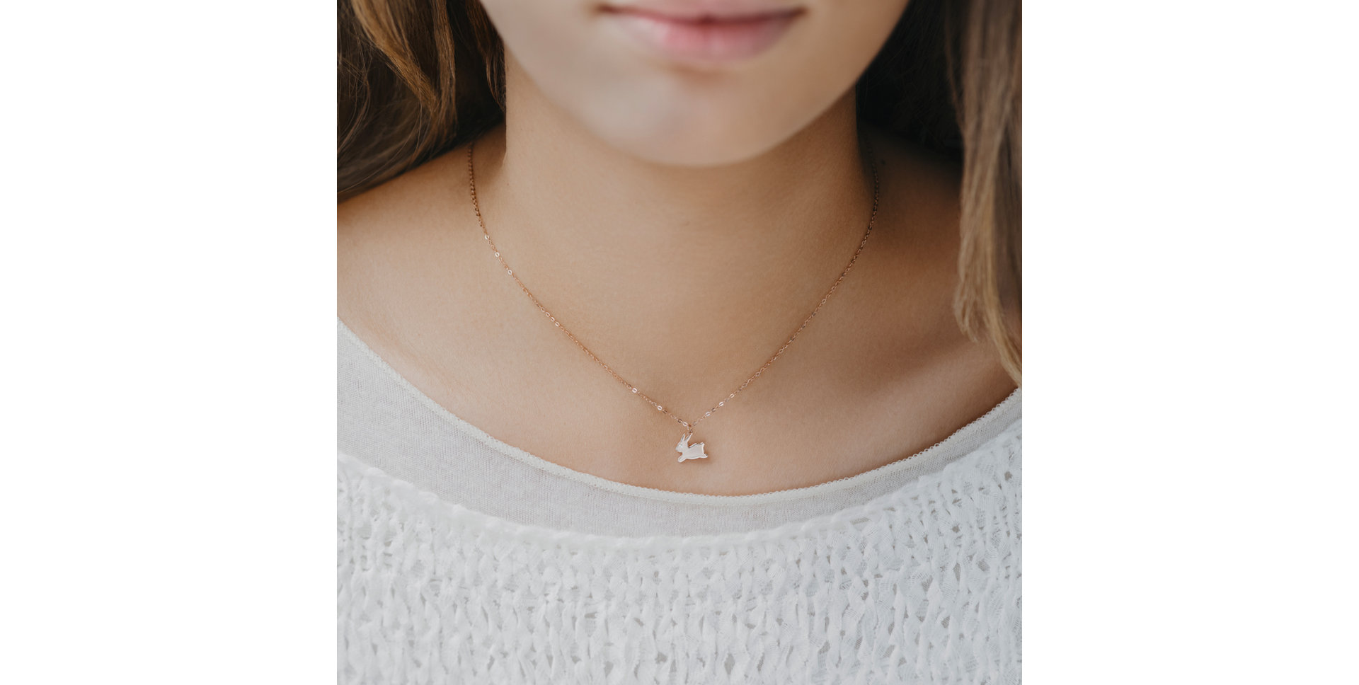 Náhrdelník s diamantem Bunny