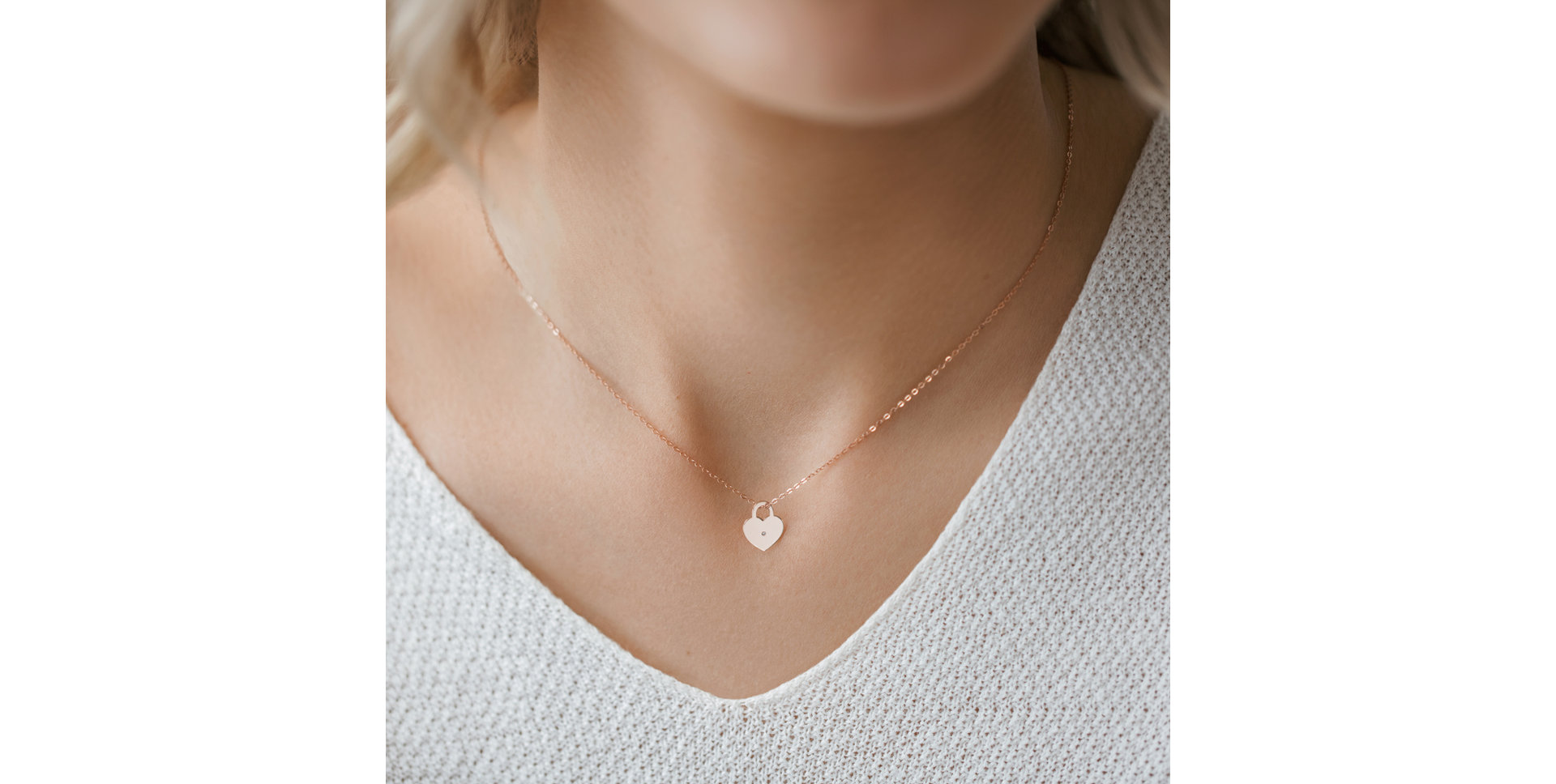 Náhrdelník s diamantem Love Lock