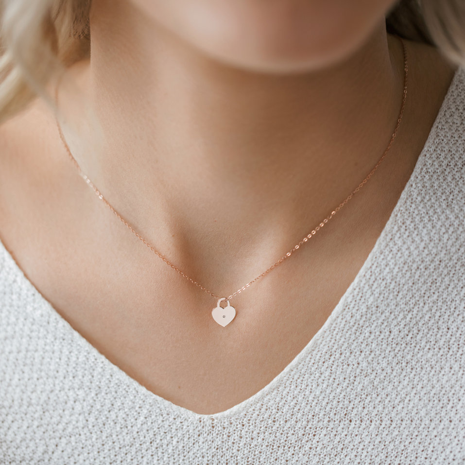 Náhrdelník s diamantem Love Lock