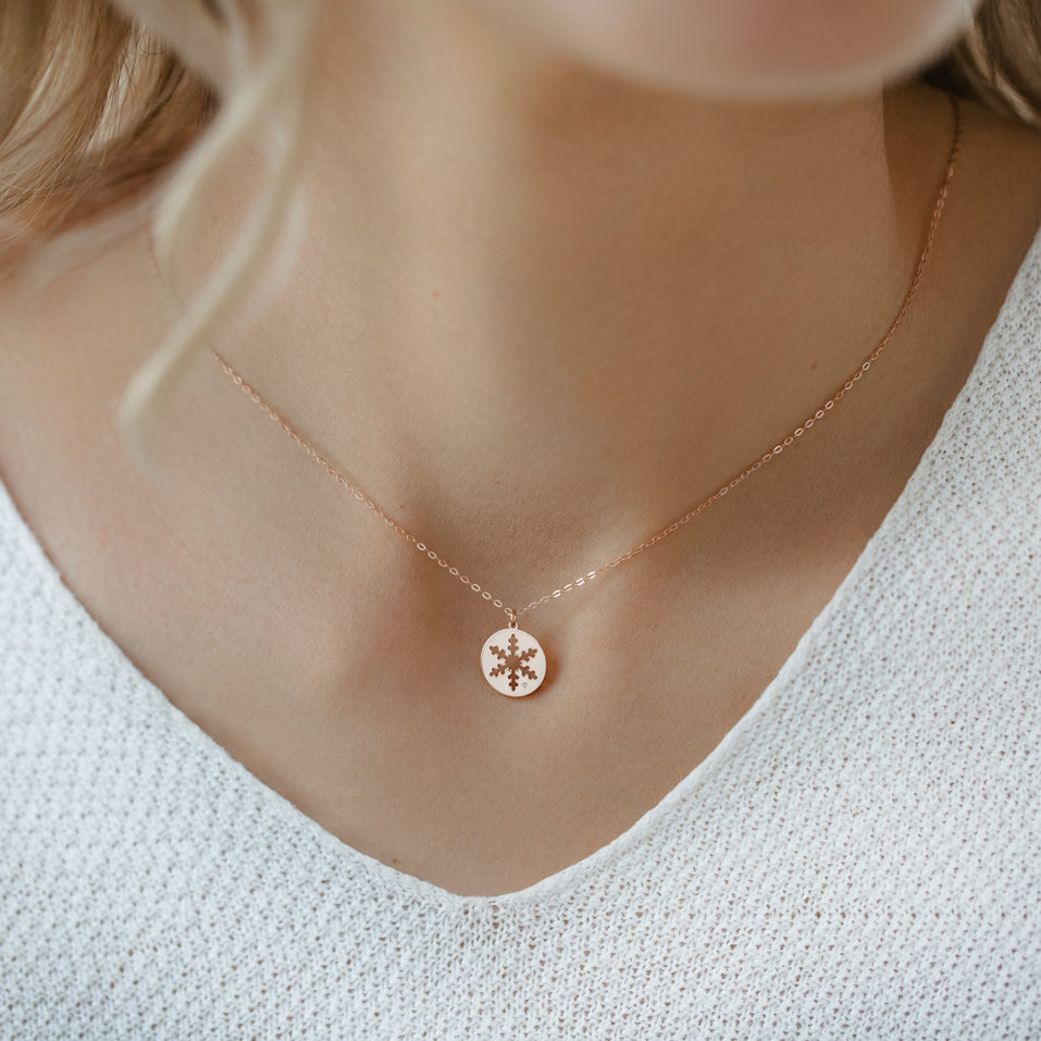 Náhrdelník s diamantem Diamond Snowflake