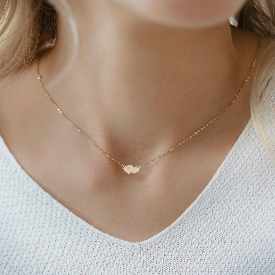 Náhrdelník s diamantem My Home