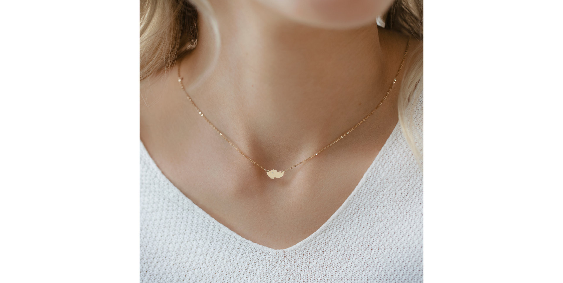 Náhrdelník s diamantem My Home