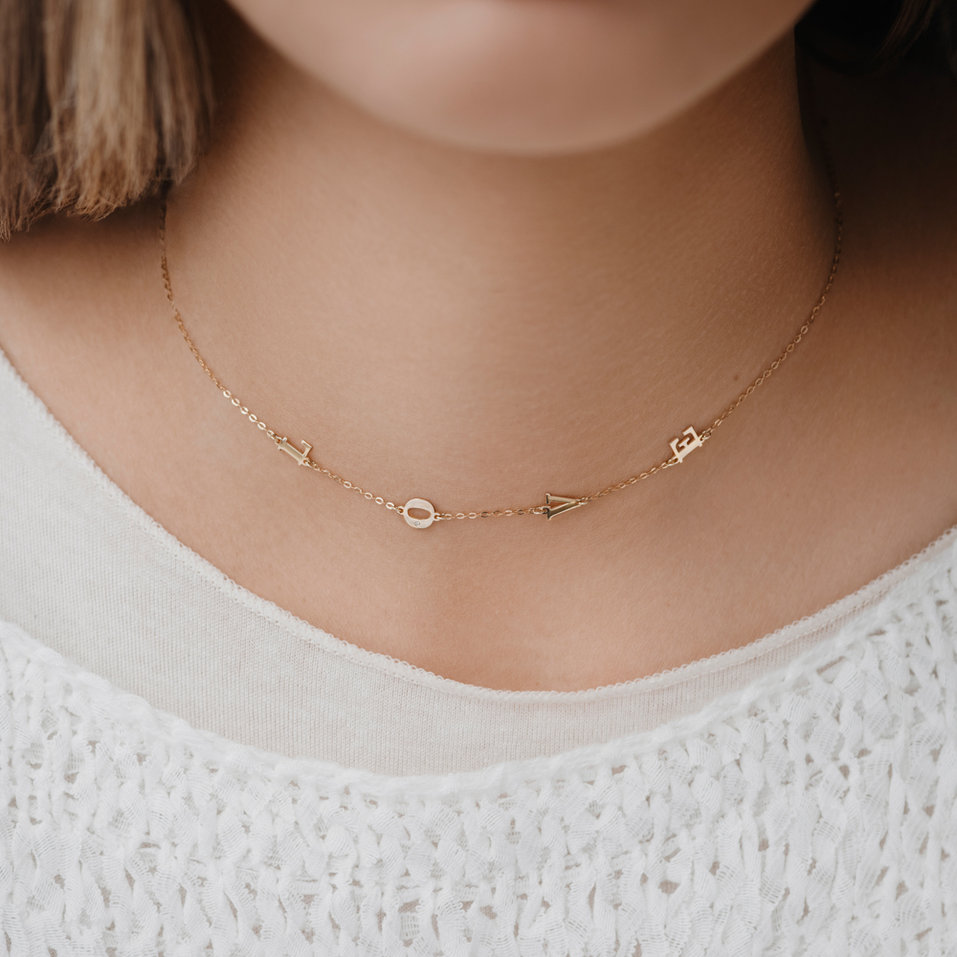 Náhrdelník s diamantem Love Letters