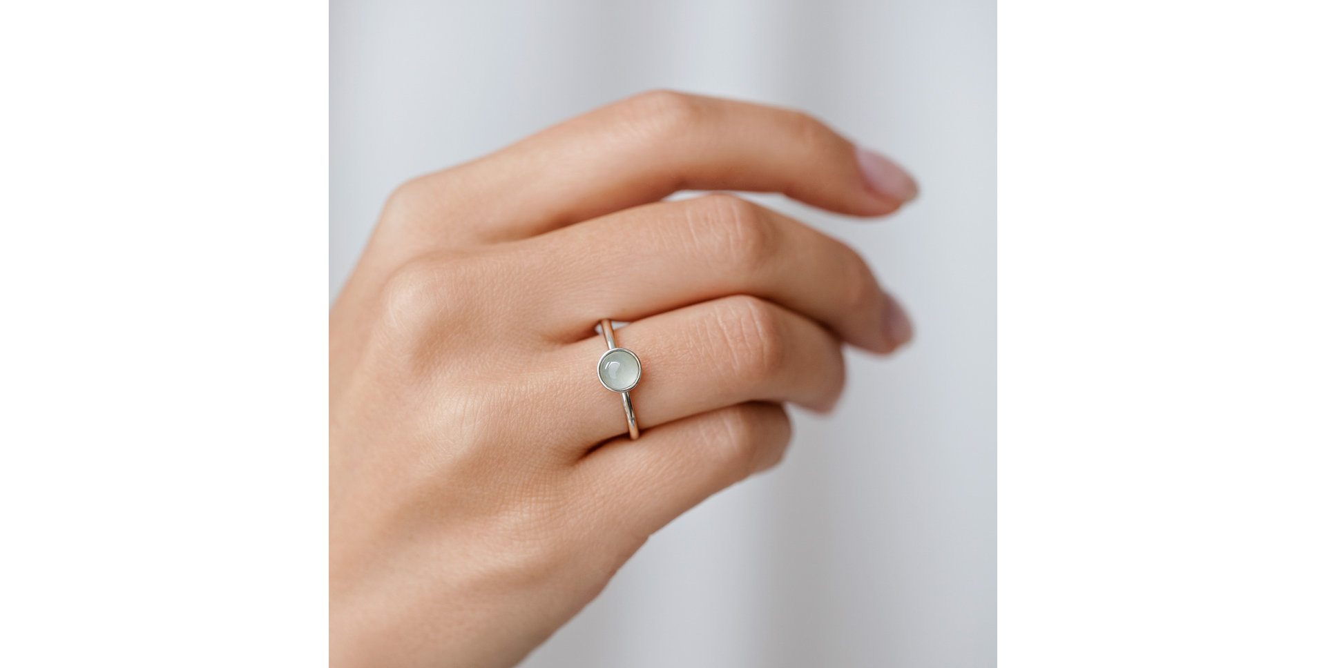 Prsten s chalcedonem blue Bonbon