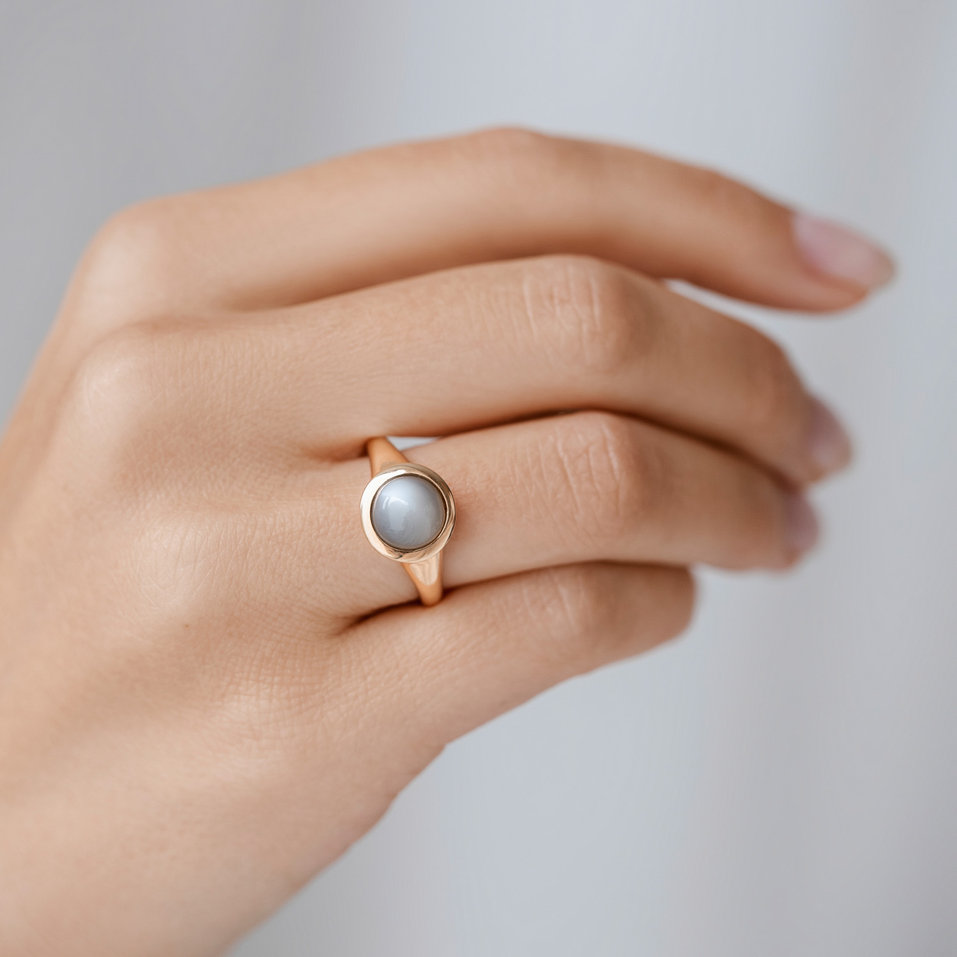 Prsten s chalcedonem blue Bonbon