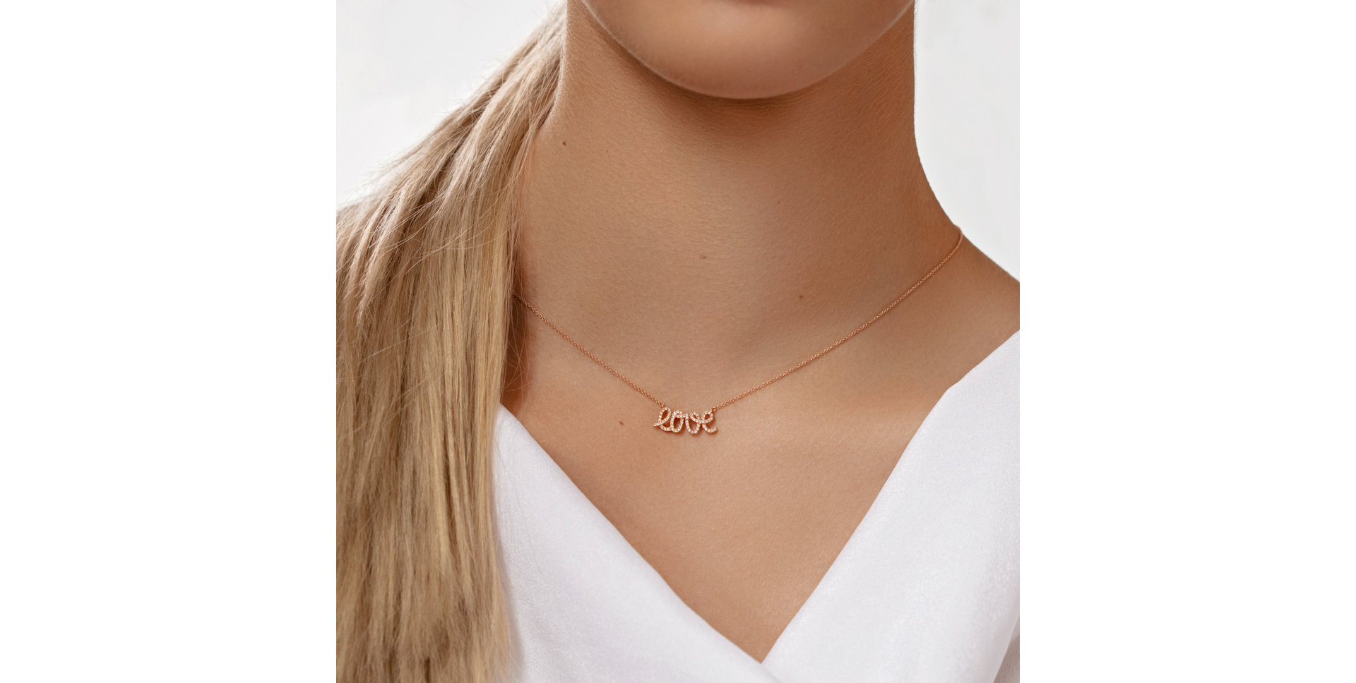 Náhrdelník s diamanty Glittering Love