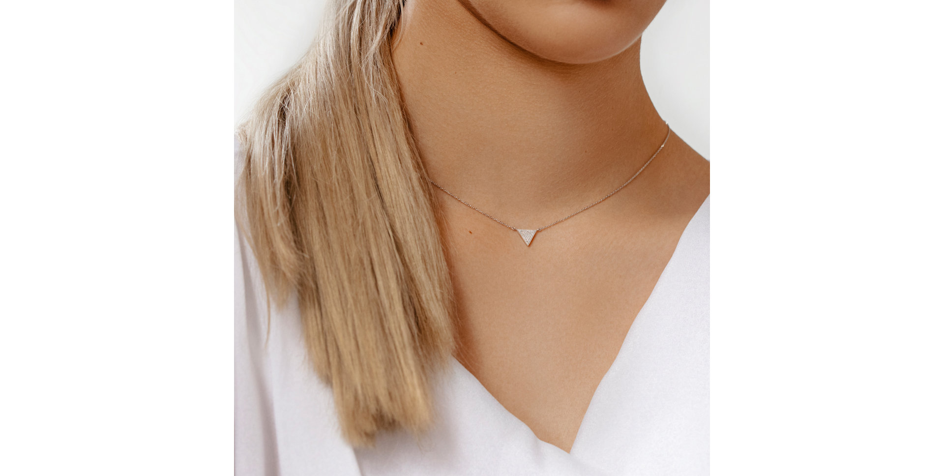 Náhrdelník s diamanty Sparkling Triangle