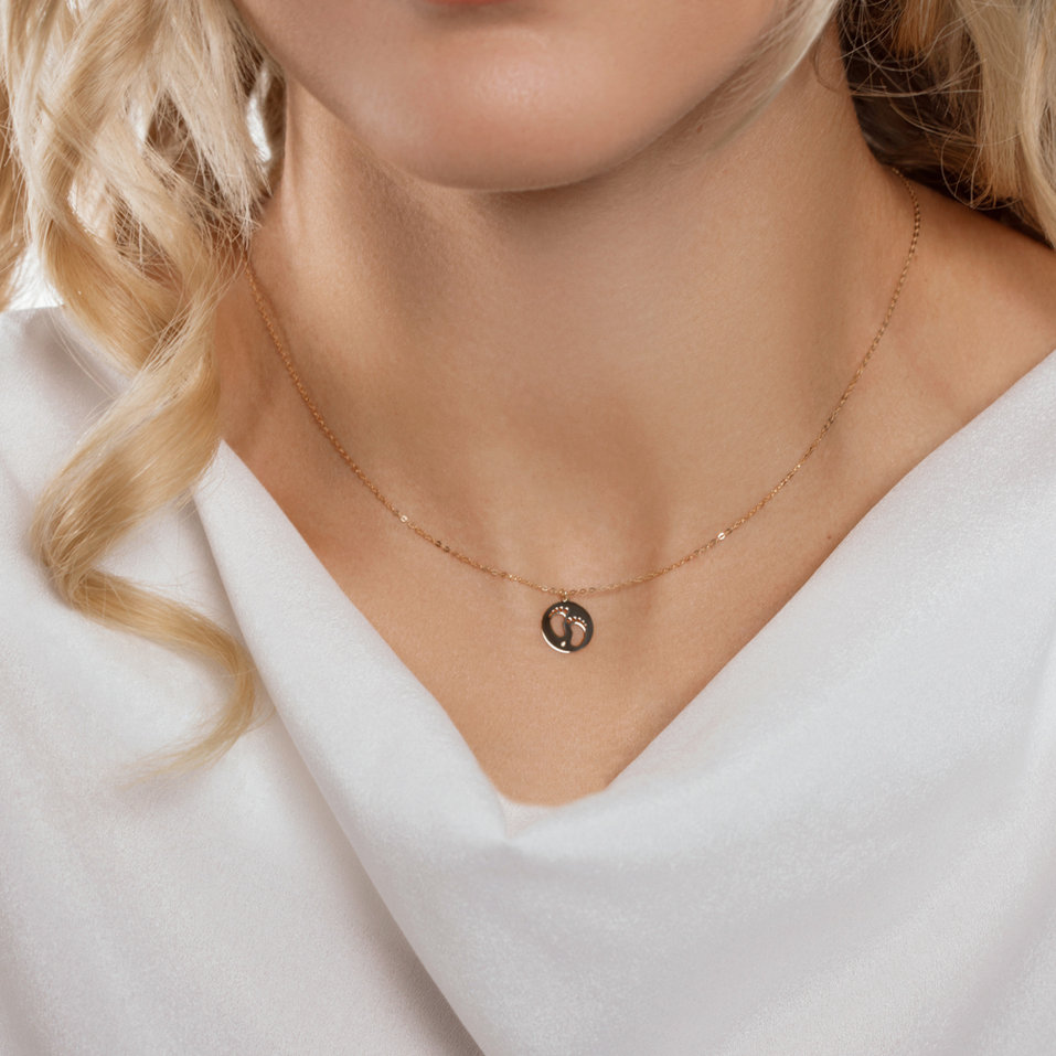 Náhrdelník s diamantem Happy Feet