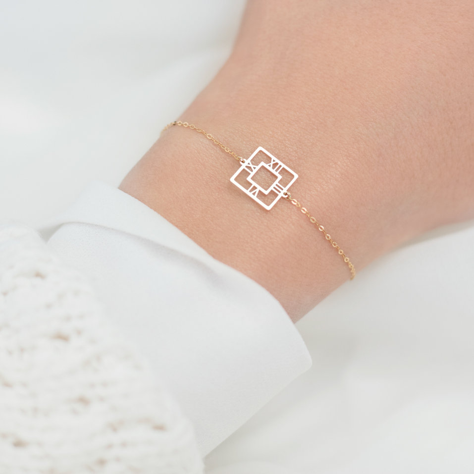 Náramek s diamantem Golden Hour