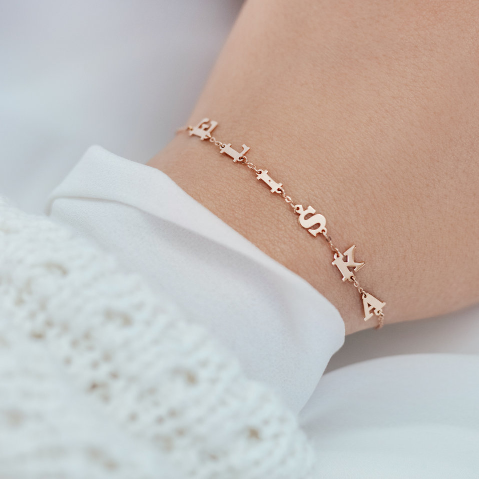 Náramek s diamantem Big Letters