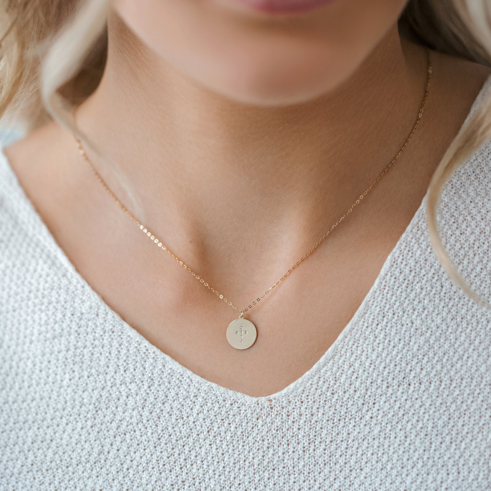 Náhrdelník s diamantem Diamond Cross